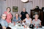 wallpaper, clock, Grandma, dinning, dinner, smiles, 1940s, PHCV03P12_03