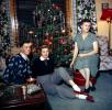 Woman, Man, Husband, Wife, grandma, Tree, Presents, Gifts, Decorations, Ornaments, 1940s, PHCV04P04_15