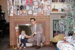 Father, Son, Tree, fireplace, cards, wicker chair, toys, 1950s, PHCV04P05_10