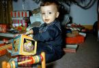 Jack-in-the-Box, boy, Unwrapping Presents, 1950s, PHCV04P10_05