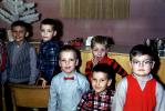 Boys, bowtie, vest, glasses, 1950s, PHCV04P13_08