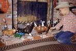 Cowboy with Bull Toys, Fireplace, Hat, 1950s, PHCV05P09_01