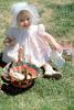 Girl with Bonnet, Backyard, Basket, Lawn, Cute, April 1965, 1960s, PHEV01P01_14B
