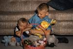 Boys with Easter Basket, 1950s, PHEV01P09_12