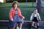 Tricycle, Girl, Boy, 1950s, PLGV03P05_14