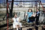 swing set, backyard, smiles, Akron Ohio, 1950s, PLGV03P11_05