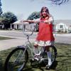 Girl on a Stingray Bicycle, Houses, street, 1960s, PLGV04P05_09