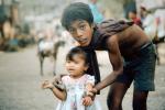 Boy helping his sister, Khroorow Baug, Mumbai Back Bay, PLPV03P14_06