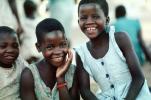 Smiling Girls, friends, Mozambique, PLPV04P13_16