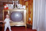 Infant, Toddler, Girl, Cute, Television, 1950s, PLPV07P01_18