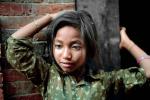 Girl Contemplating, Face, Kathmandu, PLPV08P07_03.0848