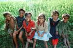 Girl, Boys, Smiles, Himalayan Foothills, Nepal, PLPV08P07_14