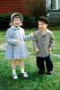 Cute, Girl, Boy, Brother, Sister, Siblings, Bonnet, Coats, Jacket, Springtime, Easter, May 1960, 1960s, PLPV08P11_16B