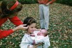 Girl, Sister, Baby, Backyard, Mother, October 1962, 1960s, PLPV13P03_13