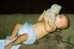 Baby Boy, Diapers, toddler, teddy bear, 1950s, PLPV13P03_15B