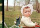 Pensive Girl, baby, bonnet, sweater, 1940s, PLPV13P13_16