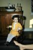 Cute, dress, stockings, rocking chair, Girl, 1950s, PLPV15P12_01