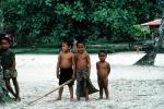 boys on a beach, stick, Tuasivi, Savai'i island, Samoa, 1950s, PLPV16P06_18