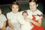 New Born Baby, Sisters, Siblings, Smiles, Akron Ohio, 1950s, PLPV16P15_01