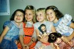 Girls, Dolls, Smiles, Akron Ohio, 1950s, PLPV16P15_07