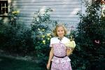 Pink Dress, smiles, girl, 1950s, PLPV17P06_15