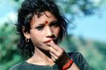 near Kathmandu Nepal, Girl, Face, Beauty, Nepal, PORV08P13_01