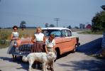 1955 Nash Rambler, Mother, Daughter, Son, Dog, Midwest, 1950s, PORV30P02_05