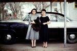 Women, Formal Dress, Mink Fur, Ford Car, 1950s, PORV30P04_13