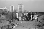Shanty Homes, Shack, apartment buildings, slum, Mumbai, India, POVPCD3306_051