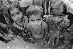 Girls and a Boy Gaze Deeply in the Future, Eyes, Slums, Mumbai, India, POVPCD3306_078