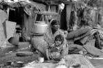Mother and her daughter, girl, slums, shacks, shanty town, Mumbai, India, POVPCD3306_110
