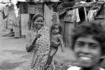 Mother and her daughter, girl, slums, shacks, shanty town, Mumbai, India, POVPCD3306_114