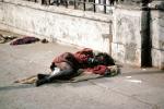 Woman lying in Pain, suffering, dying, Mumbai, India, POVV01P08_11