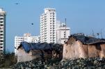 Shacks, Homes, apartment buildings, contrast, rich, poor, Mumbai, POVV01P09_16