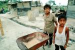 Child Labor, Boys, Wheelbarrow, San Salvador, POVV02P03_12