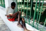 Man sleeps, Haiti, POVV02P08_05