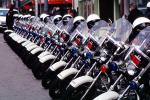 SFPD, Line of Parked Police Motorcycles, PRLV02P06_07
