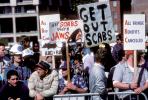 Get Out Scabs, Labor Strike, placards, posters, Moscone Center, SOMA, PRSV02P14_03