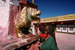 Golden Dragon, Shrine, buildings, people, Lhasa, RCTV03P09_16.2648