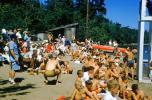 boys, Crowds, People, beach, sand, lake, outdoors, outside, Forest, 1950s, RVCV01P02_02