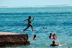 girl in a bathing suit, bikini, water, ocean, Jumping, Fun, RVLV02P13_19.2654