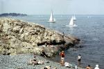 Rocks, Pebbles, Water, Sailboats, Marblehead, Massachusetts, 1966, 1960s, RVLV09P05_05