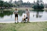Boys with Mom, Pond, Lake, Palm Trees, RVLV10P12_04