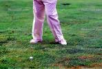 Woman, Putting, Golfer, Golf Course in Blaine, Washington State, SGFV01P14_04