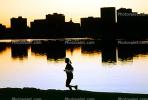 sunset, water, runner, woman, female, reflection, buildings, Lake Merritt, SRSV04P02_06