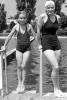 Swimsuit, Bathingcap, Retro, Girls, Bathing Cap, Smiles, Smiling, Pool, Swimcap, 1940s, SWDV01P15_14B