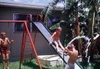 Slide, Brothers, Backyard, 1963, 1960s, SWFV01P09_07