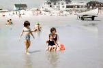 Beach, Wading, Woman, Girl, Water, Pail, 1969, 1960s, SWFV01P13_02