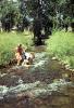 Boy and Girl Wading in a Stream, SWFV02P12_13
