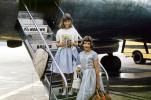 Girls, Stairs, Mohawk Airlines, dress, female, airstairs, July 1961, 1960s, TAAV15P12_11